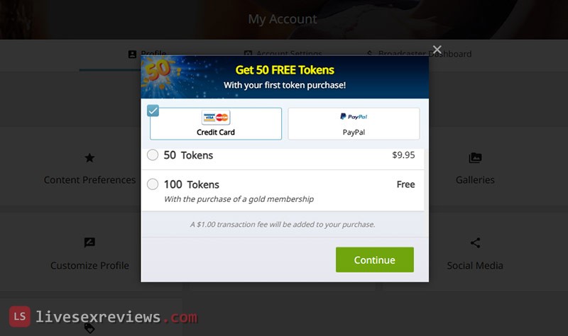 Cam4 payment methods