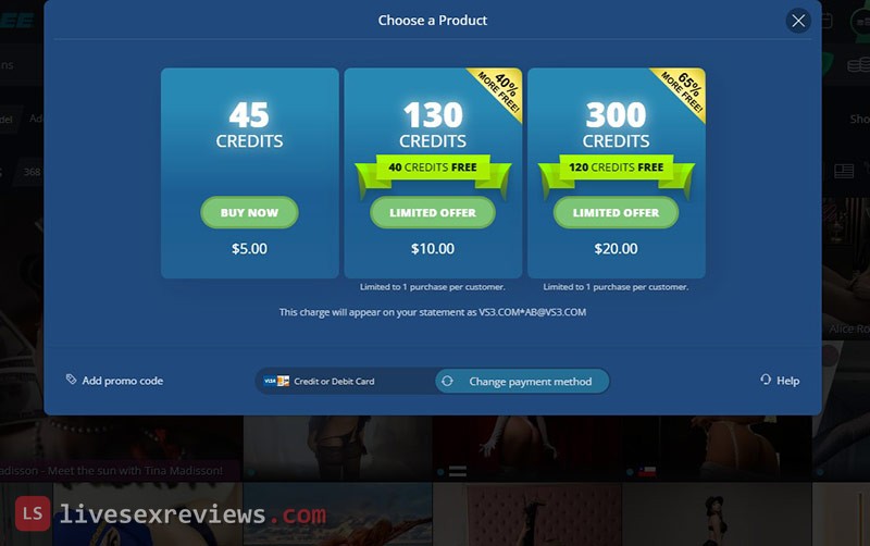 Flirt4Free Credits Packages