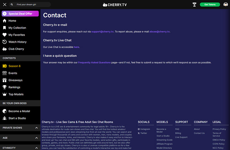 Cherry TV support